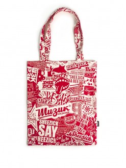 Red pattern, tote bag