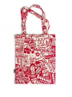 Red pattern, tote bag