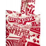 Red pattern, tote bag