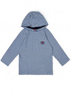 Pepper Sun Stripes, light-weight hoodie /blue/black/