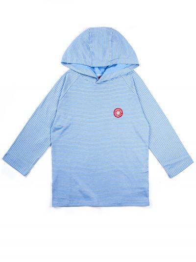 Pepper Sun Stripes, light-weight hoodie /light blue/