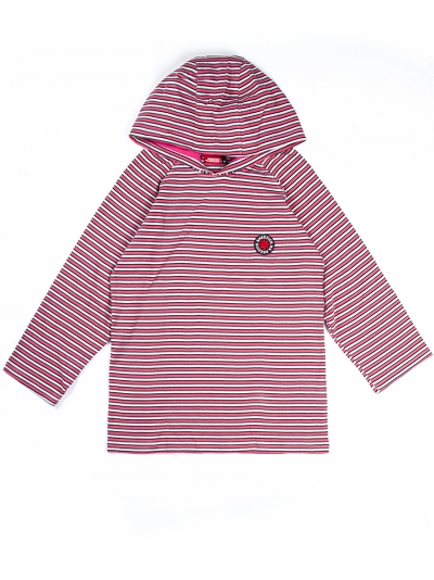 Pepper Sun Stripes, light-weight hoodie /pink/black/