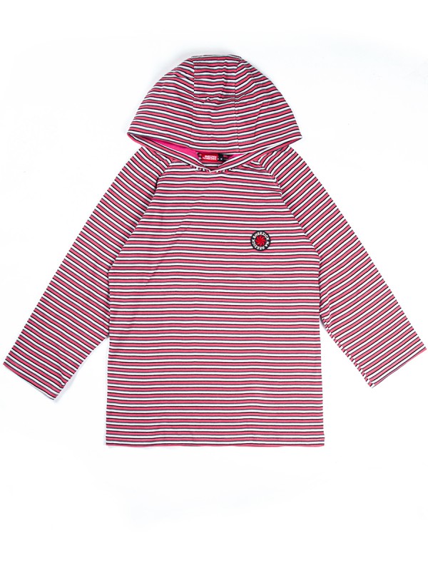 Pepper Sun Stripes, light-weight hoodie /pink/black/