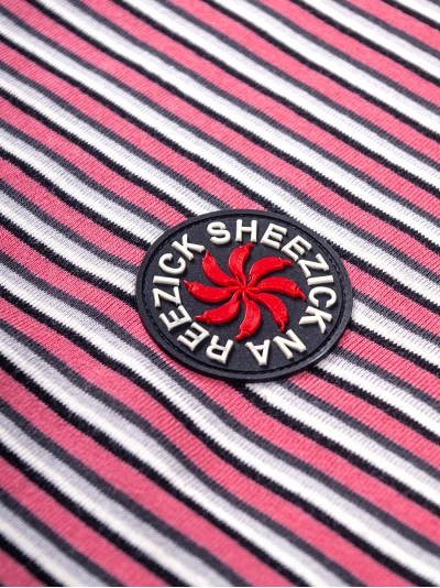 Pepper Sun Stripes, light-weight hoodie /pink/black/