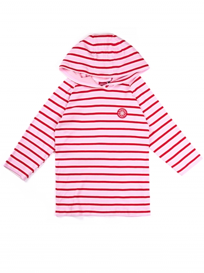 Pepper Sun Stripes, light-weight hoodie /pink/red/