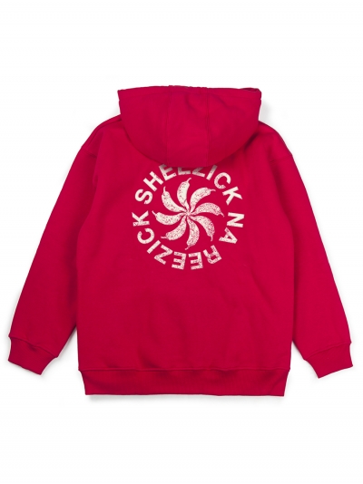 Pepper Sun, red zip hoodie