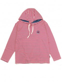 Red stripes, lightweight hoodie