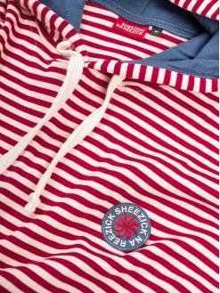 Red stripes, lightweight hoodie