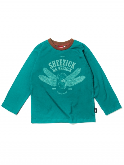 Dragonfly, kids long sleeves t-shirt / green