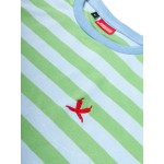 Green/Baby-blue Stripes, women's t-shirt