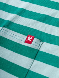 Big Green Stripes, men's pocket t-shirt