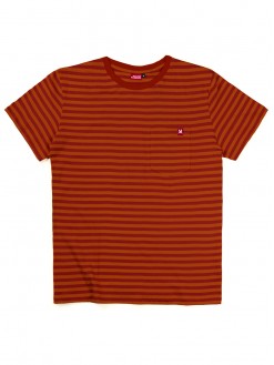 Brick/Red Stripes, men's pocket t-shirt