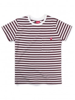 Brown/White Stripes, pocket t-shirt