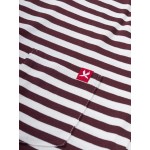 Brown/White Stripes, pocket t-shirt