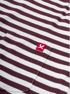 Brown/White Stripes, pocket t-shirt