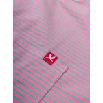 Green/Pink Stripes, pocket t-shirt