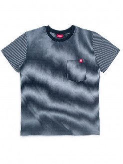 Navy Stripes, pocket t-shirt