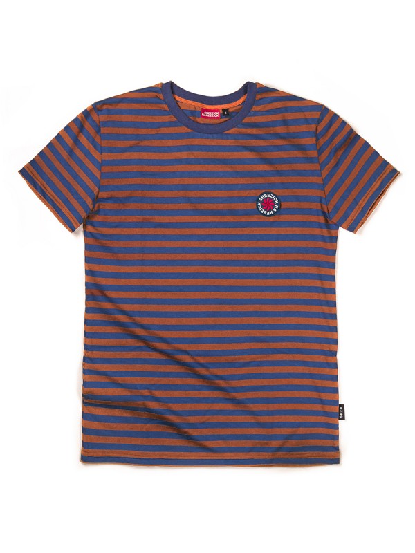 Orange/Blue Stripes, women's t-shirt