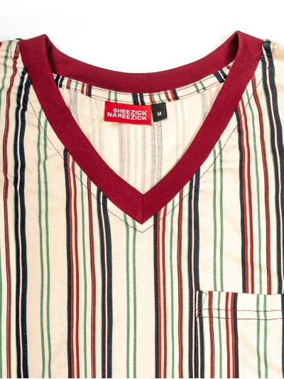 Vertical Stripes, women's pocket t-shirt