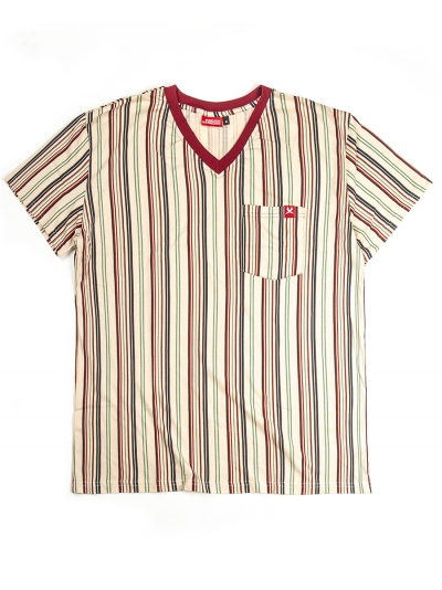 Vertical Stripes, women's pocket t-shirt