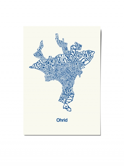 Ohrid maalo, postcard