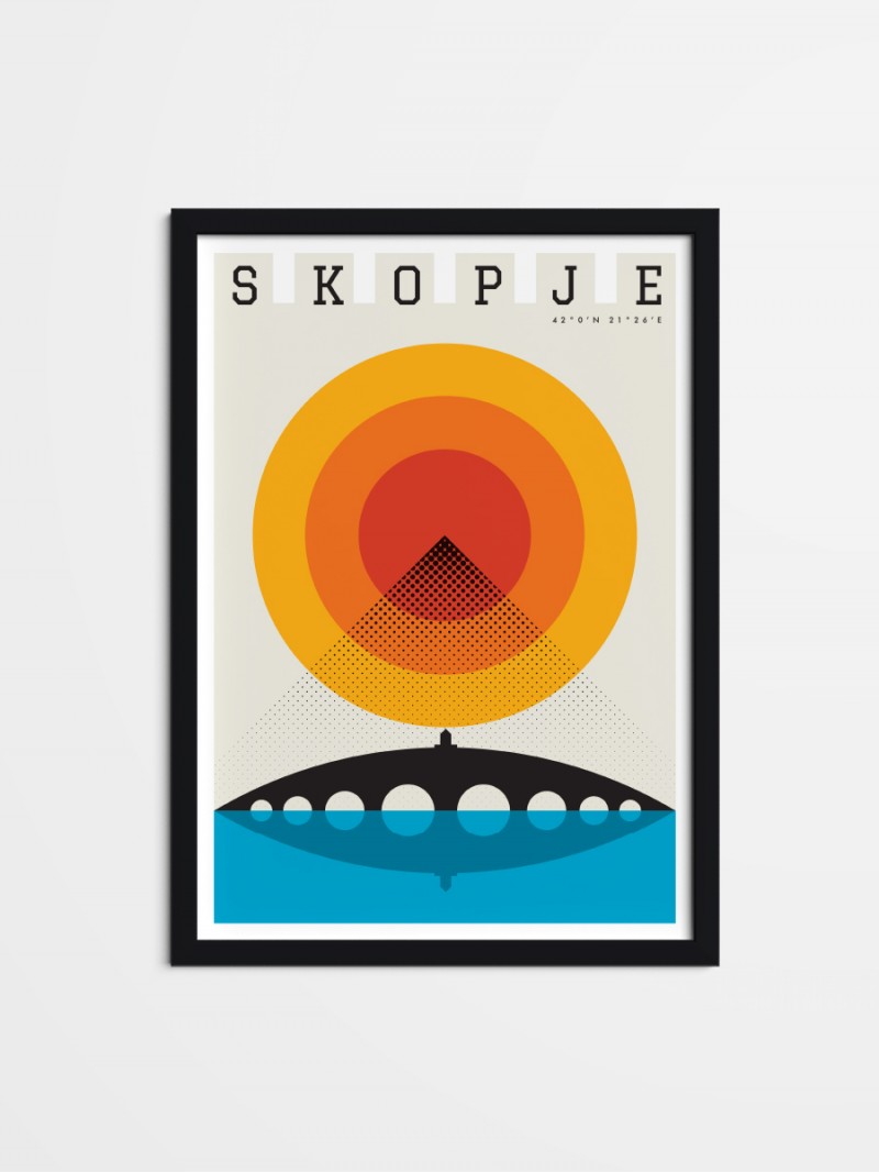 Skopje Summer, framed poster