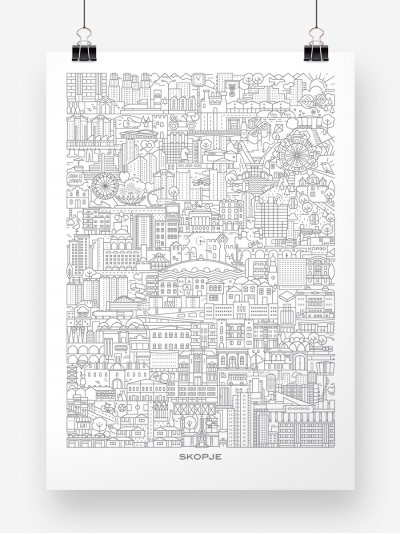 Coloring Skopje, B2 poster