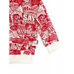 Red pattern, sweatshirt