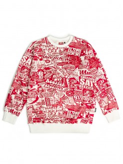 Red pattern, sweatshirt