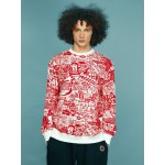 Red pattern, sweatshirt