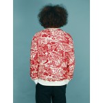 Red pattern, sweatshirt