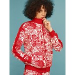 Red pattern, tracksuit top