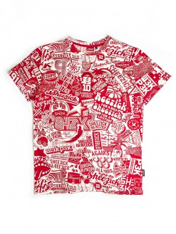 Red pattern, men's t-shirt