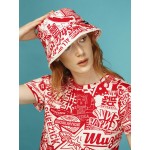 Red pattern, women's t-shirt