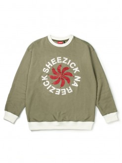 Pepper Sun, olive green sweatshirt
