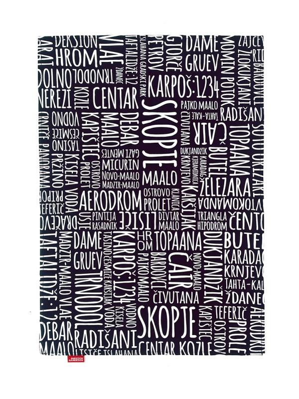 Skopje Maalo, tea towel