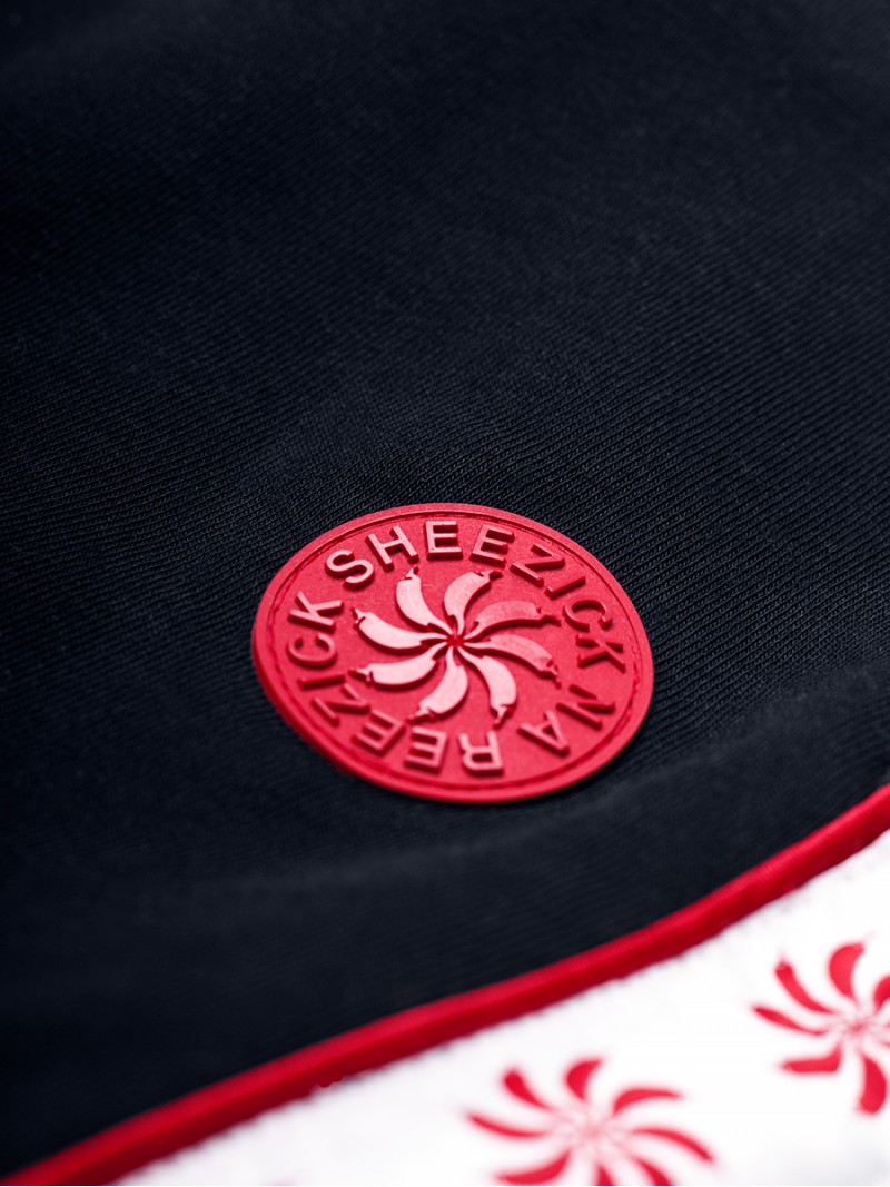 Pepper Sun, black track pants