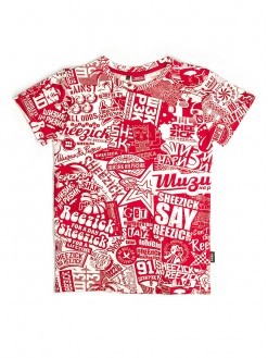 Red pattern, women's t-shirt