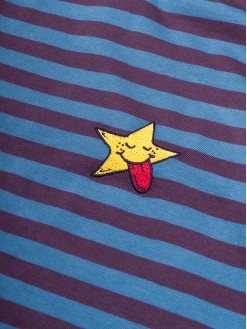 Little Miss Star, striped women's t-shirt