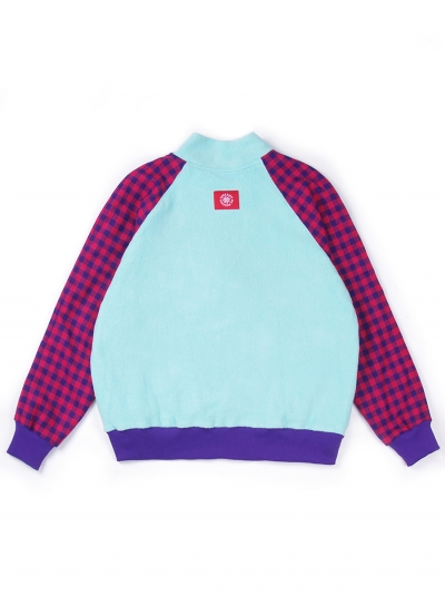 Pepper Sun Patchwork, women's mixed fabrics jacket / purple