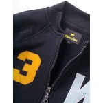 Sheezika, black bomber track top