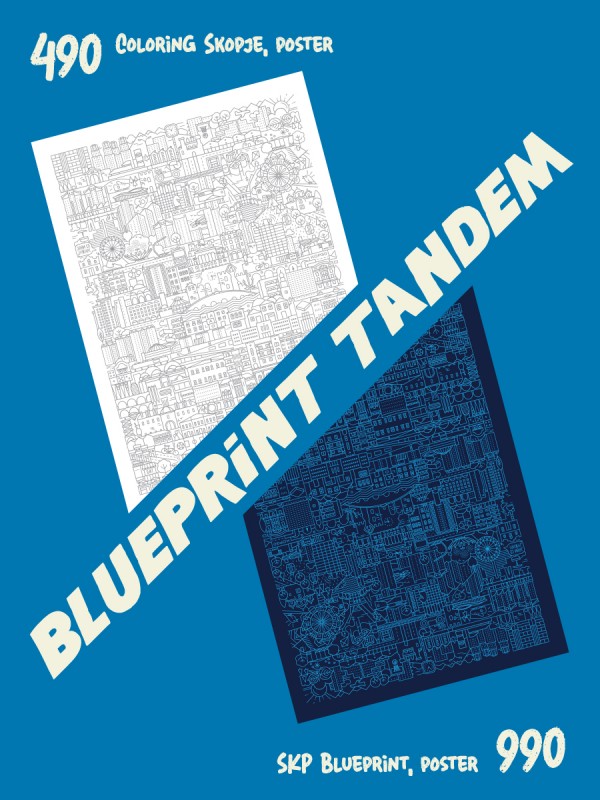 TANDEM Blueprint / Blueprint poster + Coloring Skopje Poster