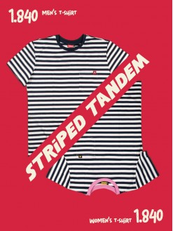 TANDEM Striped / men's + women's t-shirt