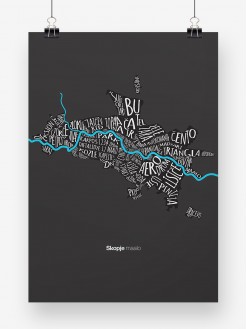 Skopje maalo black, poster