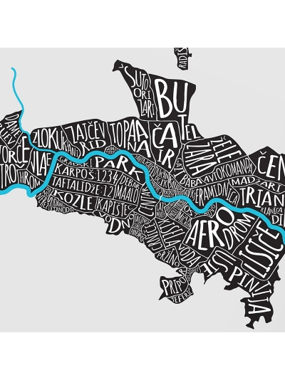 Skopje maalo white, B2 poster